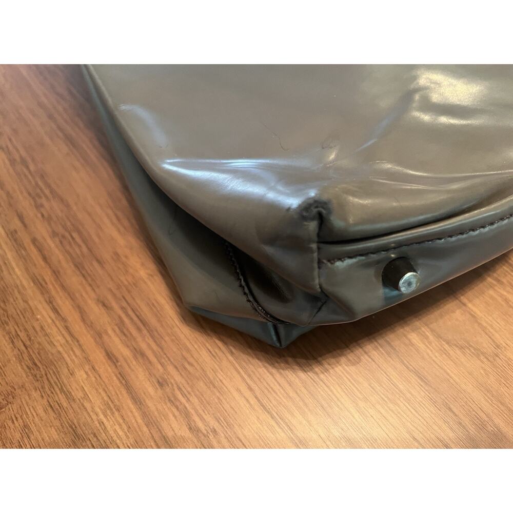 Prada Spazzolato Glossy Matte Gray Patent Leather - Picture 11 of 13